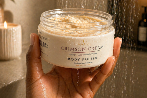 Crimson Cream Body Polish | Exfoliating Whipped Shea & Baobab Sugar Body Scrub