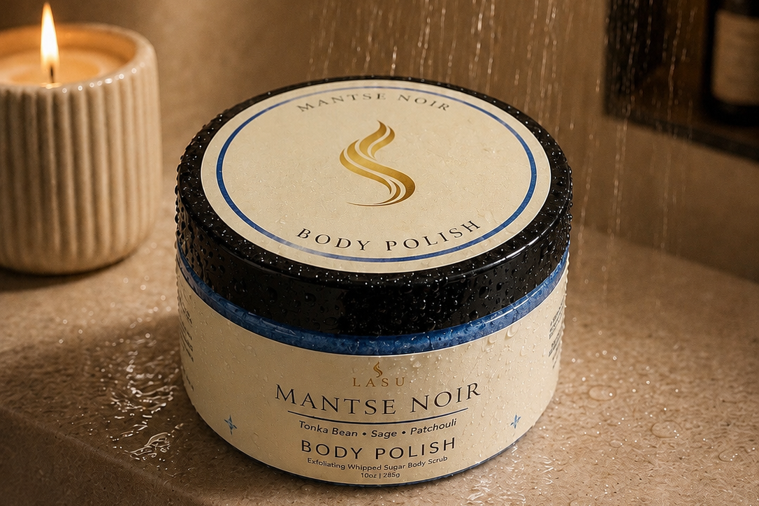 Mantse Noir Body Polish | Exfoliating Whipped Shea & Baobab Sugar Body Scrub
